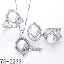 Modeschmuck Perlen Set 925 Silber